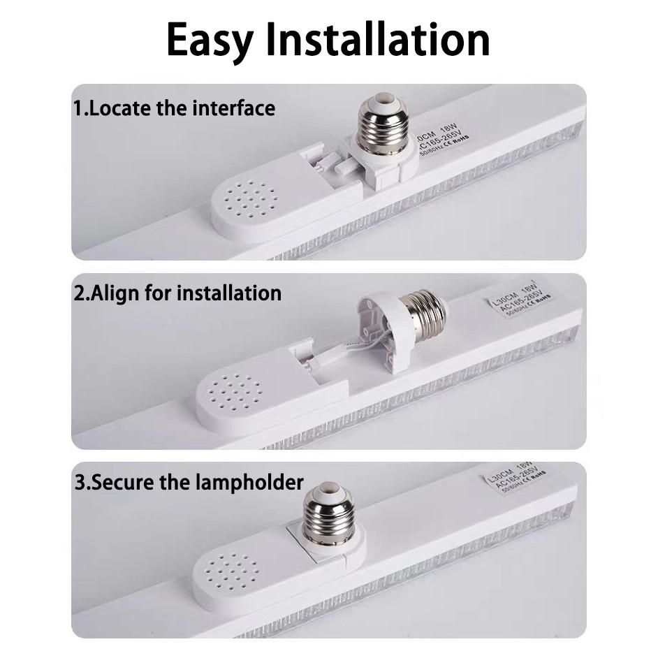 2 шт. Светодиодная лента Лампа Супер Яркая E27 18 Вт/24 Вт Патрон Потолочное освещение 6500K AC85-265V Дневной свет Люстра Освещение спальни Инструменты