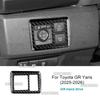 LHD Car Rearview Mirror Adjustment Button Frame For Toyota GR Yaris 2025-2026 Real Dry Hard Carbon Fiber Sticker Trim