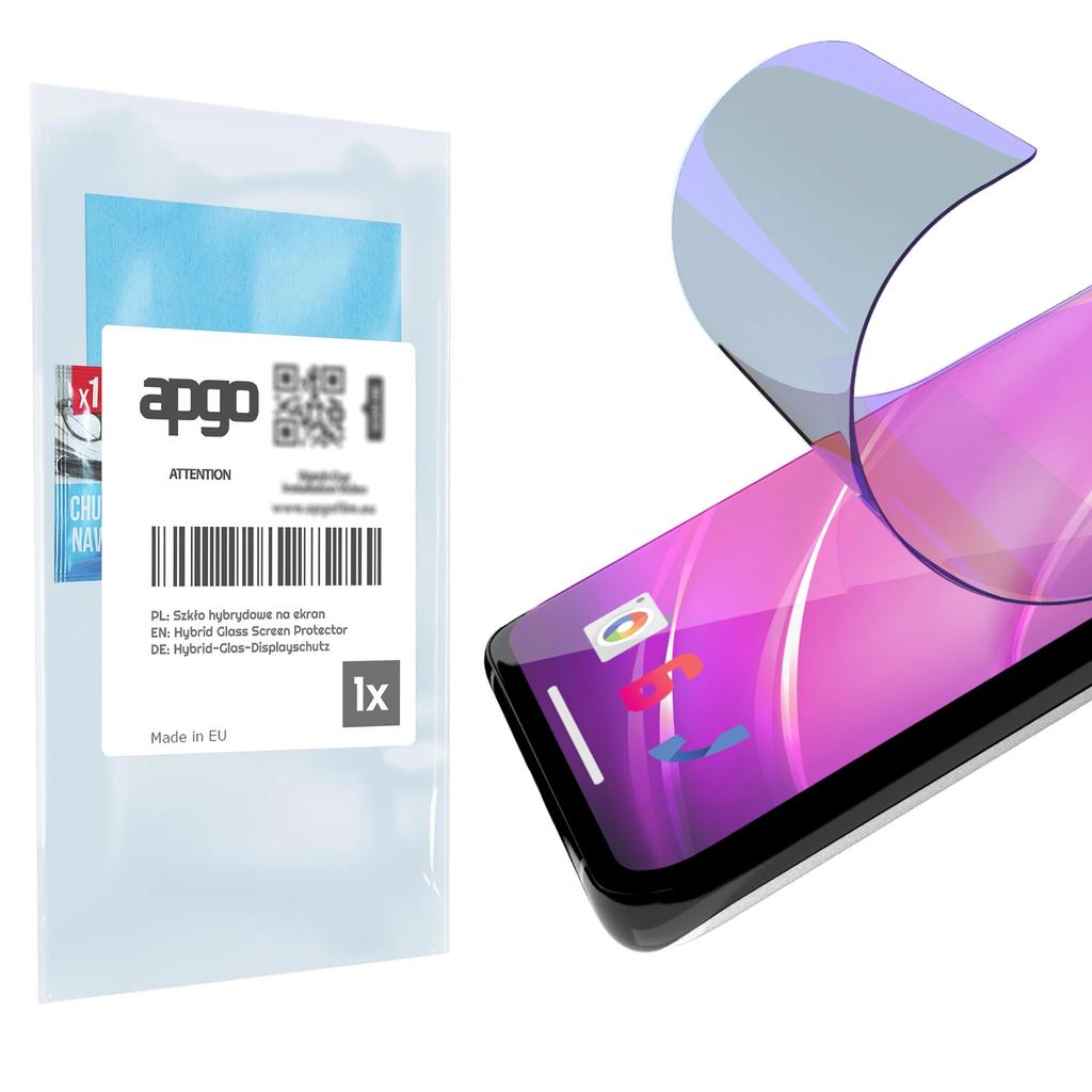 apgo Anti-Blue 9H Hybrid Protective Glass Compatible with Oppo Reno7 PRO, Flexible Nano Glass, Great Replacement for Tempered Glass, Scratch-resistant