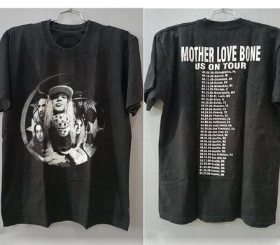 Футболка Mother Love Bone Shaka В тур 2-сторонняя базовая черная футболка
