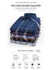 Men's Pure Cotton Long Sleeve Plaid Shirts - Comfortable Casual Brushed Fabric