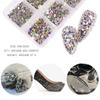 Nail Art Flat Bottom Diamond Mixed Color Champagne 6 Grid Mixed Batch Nail Diy Jewelry Sticker Diamond Nail Art Jewelry