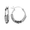 S925 Sterling Silver Jewelry Antique Spiral Rings Small Balinese Hoop Earrings for Women Teen 17 MM