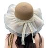 Summer New Woven Straw Hat Beach Vacation Lace Beach Sunscreen Hat Sunshade Sun Hat