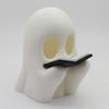 Yousheng Halloween Ghost Reading Night Light Plastic Black Screaming Ghost Statue Jointed Pumpkin Collectible Figure for Halloween Desk Shelf Home