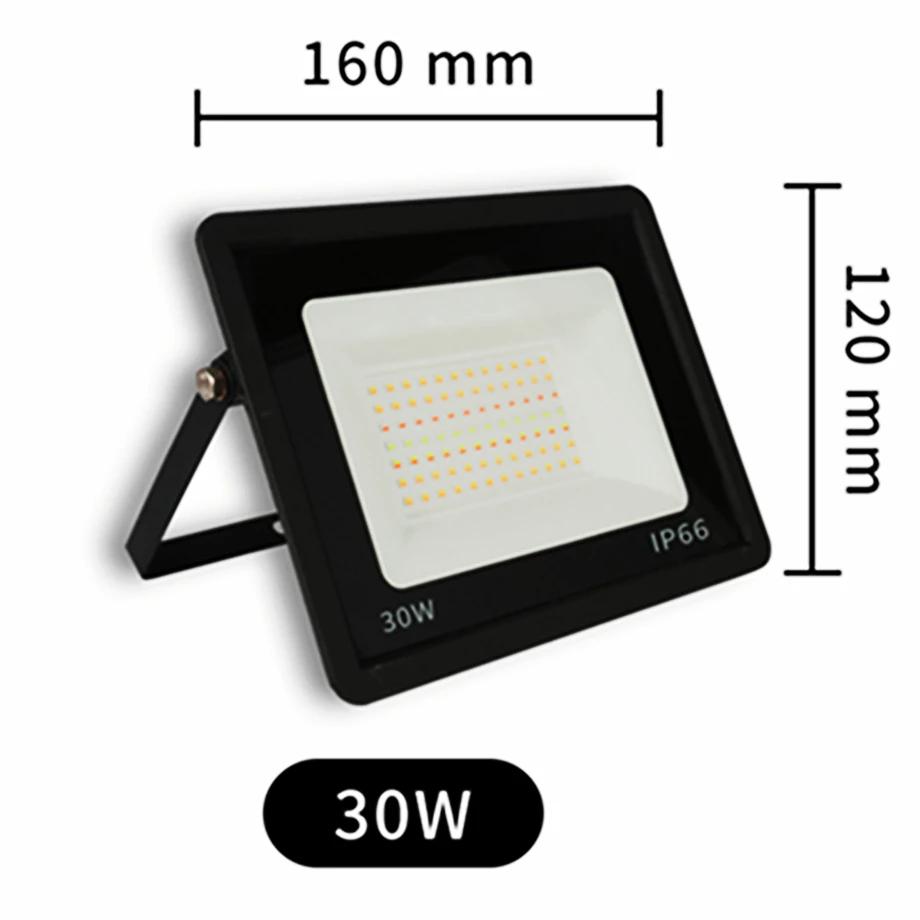 RGB Прожектор Умный Управление через Приложение Голосовое Управление TUYA RGB CW 3000-6500K 30W 50W 100W AC 220V Наружное Освещение Прожектор для Садовой Вечеринки