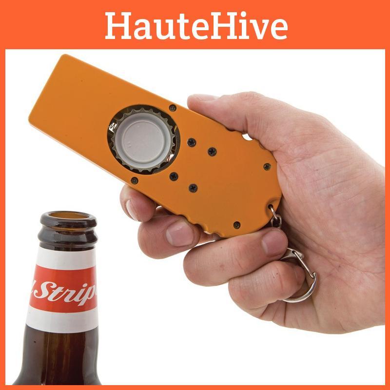 Уникальная летающая открывалка для пивных бутылок с пусковым механизмом для крышек и инструментом-брелком