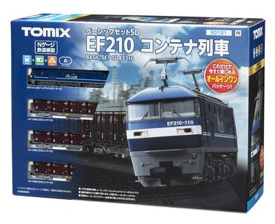 TOMYTEC TOMIX Масштаб N Базовый набор SD Электровоз EF210 Контейнерный поезд Набор 90181 Стартовый набор для моделирования железной дороги