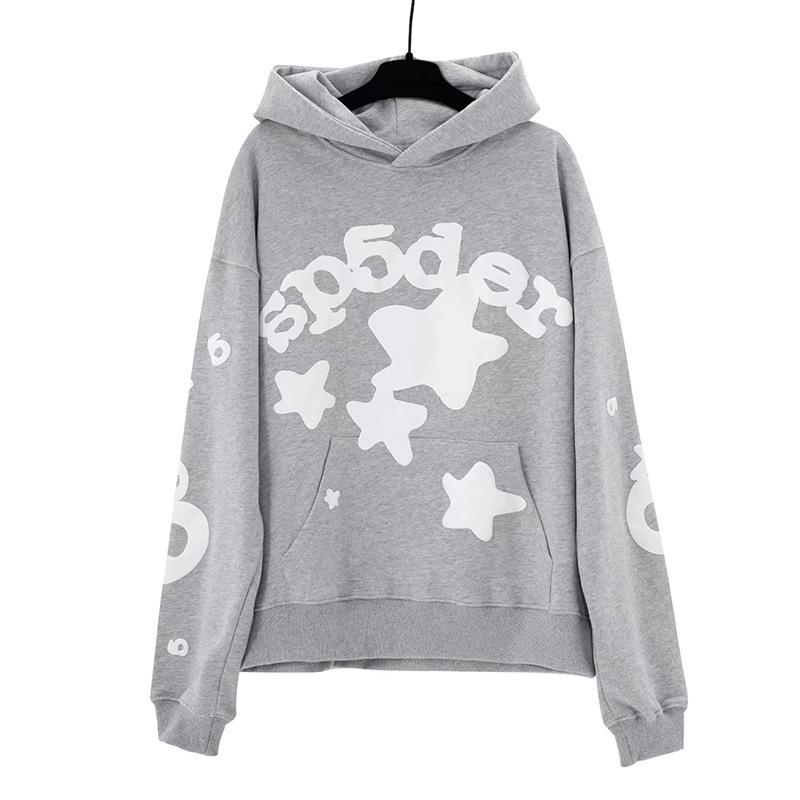 Heavyweight Spider Web Foam Print Fleece Hoodie (450G)