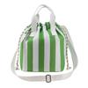 Striped Drawstring Lunch Box Bag Color Block Lunch Pack Lunch Box Carrier Picnic Bag  Picnic