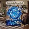 Mermaid Theme Throw Blanket Custom Name Text Personalized Blanket Soft Cozy Blanket for Home Sofa Bed