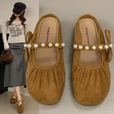 Одиночные туфли на плоской подошве женские весна-лето 2025 года новые мягкие подошвы не устают ноги одиночные туфли женские удобные с юбкой неглубокий вырез одиночные s