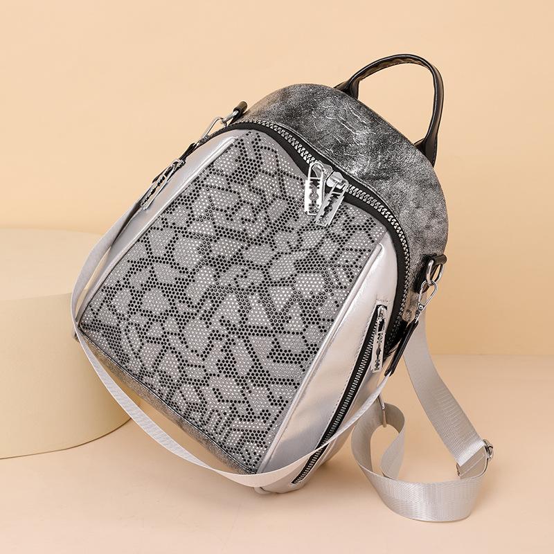 Women's Backpack Rhinestone Leopard Print Outdoor Backpack