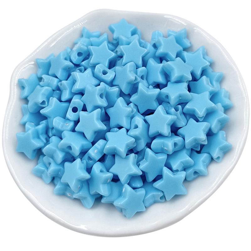 Главная Товары для вечеринок Браслет Ожерелье Макарон Цвет Кремовые Бусины Ювелирные Изделия Аксессуары DIY Материалы для Рукоделия 100 шт. Мода Пятиконечная Звезда