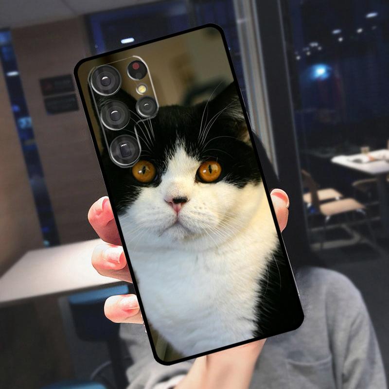 Чехол для телефона Samsung Galaxy S25 Ultra S24 S22 S21 S23 Plus S20 FE S9 S10 S24 FE с изображением британской короткошерстной кошки