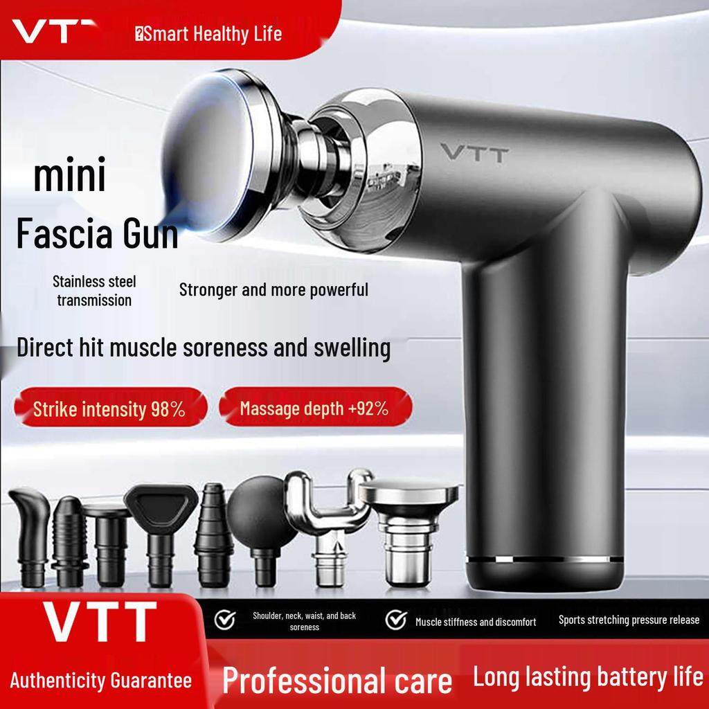Мини-массажер для мышц VTT Fascia Gun: Компактный массажный пистолет для мужского и женского фитнеса и спорта