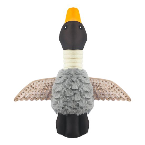 Игрушка для собаки Дикий гусь Неразрушимая плюшевая игрушка Снятие тревоги Пищащая утка Игрушка для щенка для жевания для маленьких средних больших собак Интерактивная тренировка