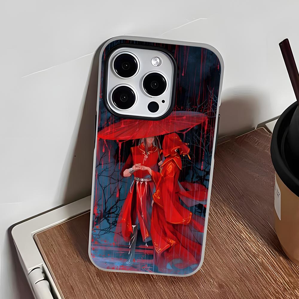 Чехол для телефона 'Благословение Небесных Чиновников' для IPhone 17 Air 16 E 15 14 Plus 13 12 11 Pro Max, Желейный, 2 в 1, Защитный Чехол