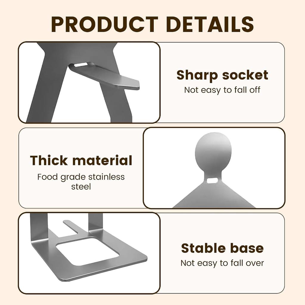 Funny BBQ Man Hot Dog Holders, 2026 New Reusable Stainless Steel Sausage Stands, Portable Hot Dog Roasters, Barbecue Grill Accessories 3 PCS