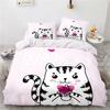 Cartoon 3d King Rabbit Printed Bedding Set Bed Linen Children Bedclothes Duvet Cover Sets Pillowcase Twin Full Queen King Size