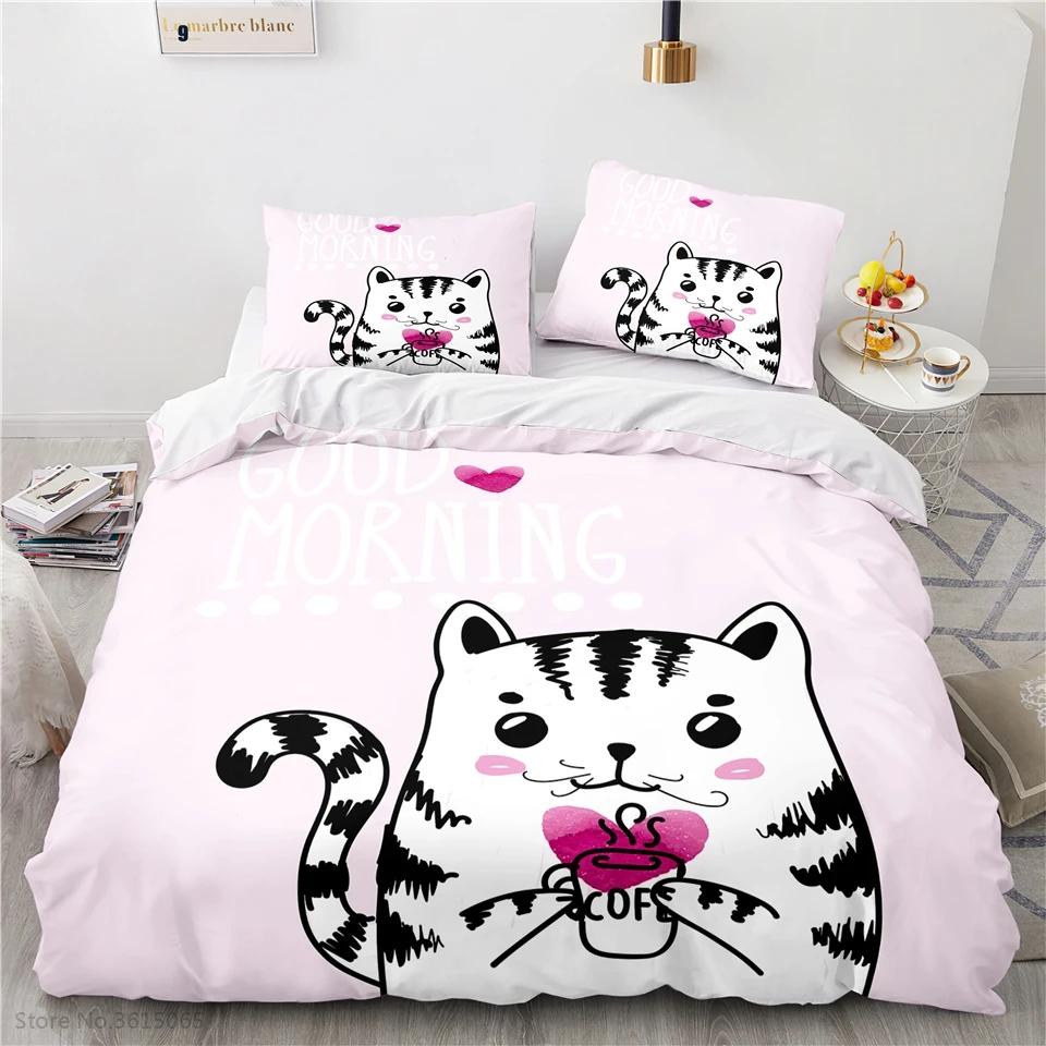 Cartoon 3d King Rabbit Printed Bedding Set Bed Linen Children Bedclothes Duvet Cover Sets Pillowcase Twin Full Queen King Size