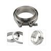 Broyear NEW 2" 2.5" 3" 3.5"  51mm 57mm 63mm 76mm Self Aligning Male/Female V-Band Vband Clamp CNC Stainless Steel Flange Kit