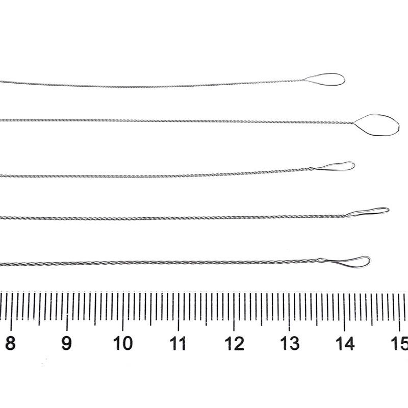 Иглы из нержавеющей стали с витым ушком для изготовления украшений ручной работы: браслетов, ожерелий, подвесок и для рукоделия