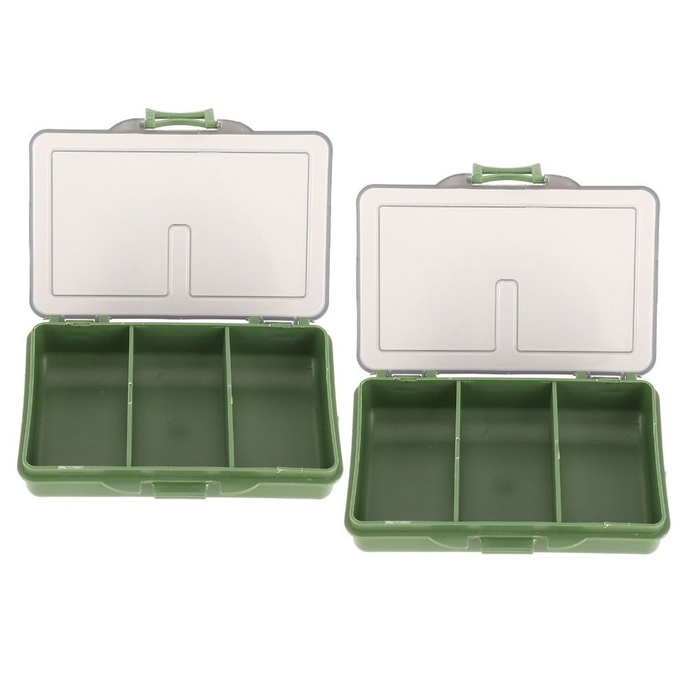 2PCS Multiple Grids Bait Storage Case PP Fishing Tackle Box Hook Bait Gadget Flying Fishing