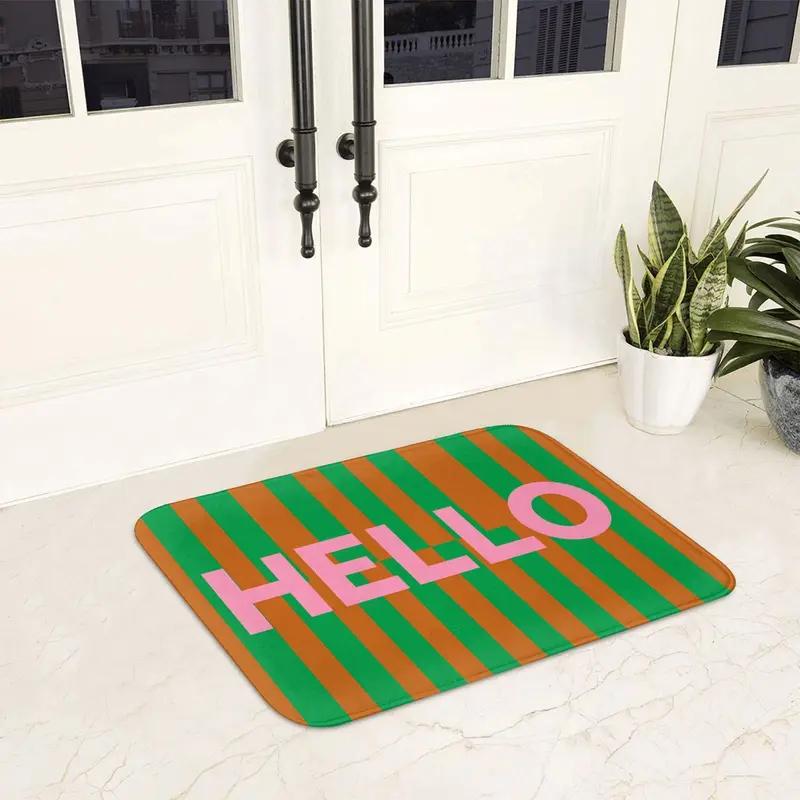 Simple Welcome Floor Mat Anti-Slip Soft Bathroom Floor Mat for Dining Room Bedroom Entrance Carpet Home Decoration