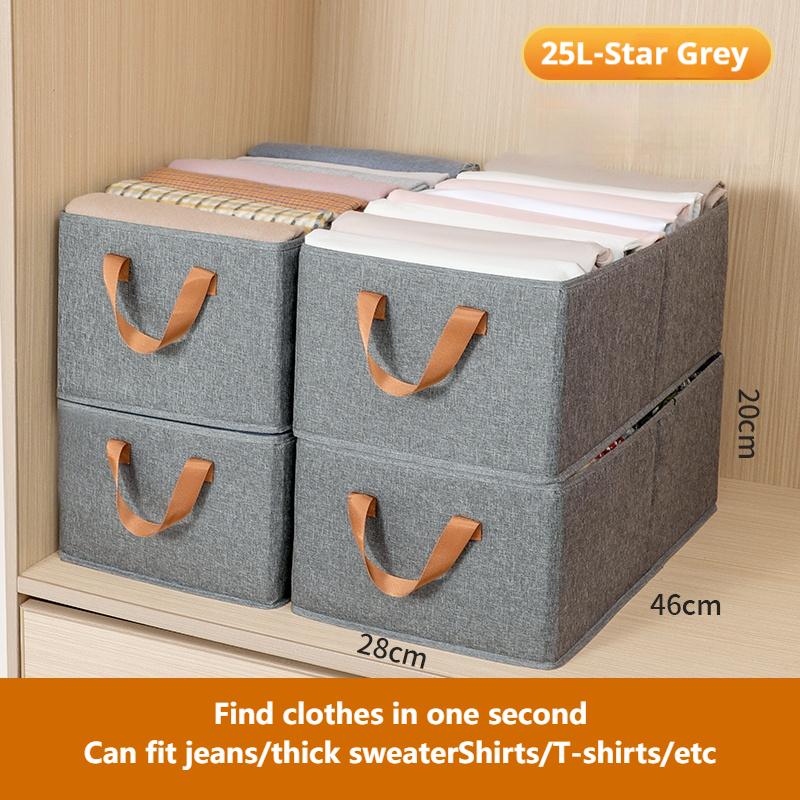 Большая вместимость пыленепроницаемого ящика для хранения складной нетканый ящик для хранения нижнего белья с ручкой для спальни гостиной экономит место