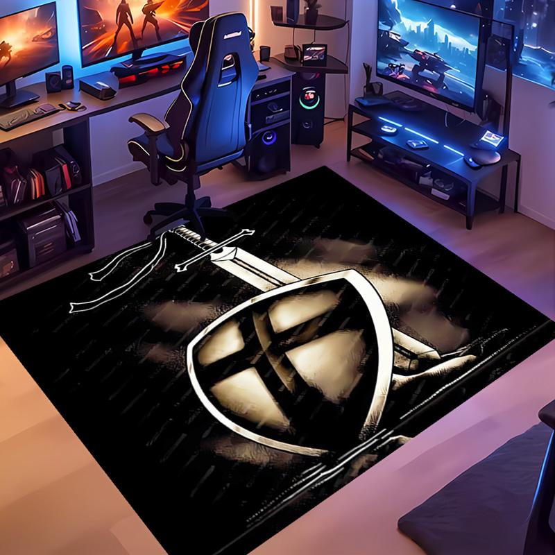 1pc Knights Templar2 Entrance Mat, Non-Slip Mat Area Rug,Room Decor, Outdoor Decor, Kitchen Rug,Doormat - Machine Washable, Easy to Clean
