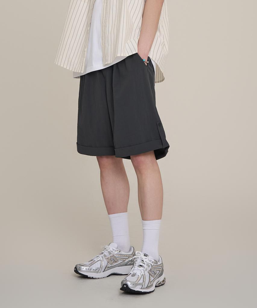 SUPERSUB Wide Roll-Up Banding Shorts - Charcoal