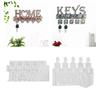 2Pcs Different Specifications Silicone Mold Kit White Wall Mounted Key Hanger Mold Keychain Making
