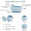 Children's Dishes Set Baby Silicone Tableware 6PCS Set Sucker Bowl Bib Cup Fork Spoon Set Maternal and Infant Supplies BPA  Free