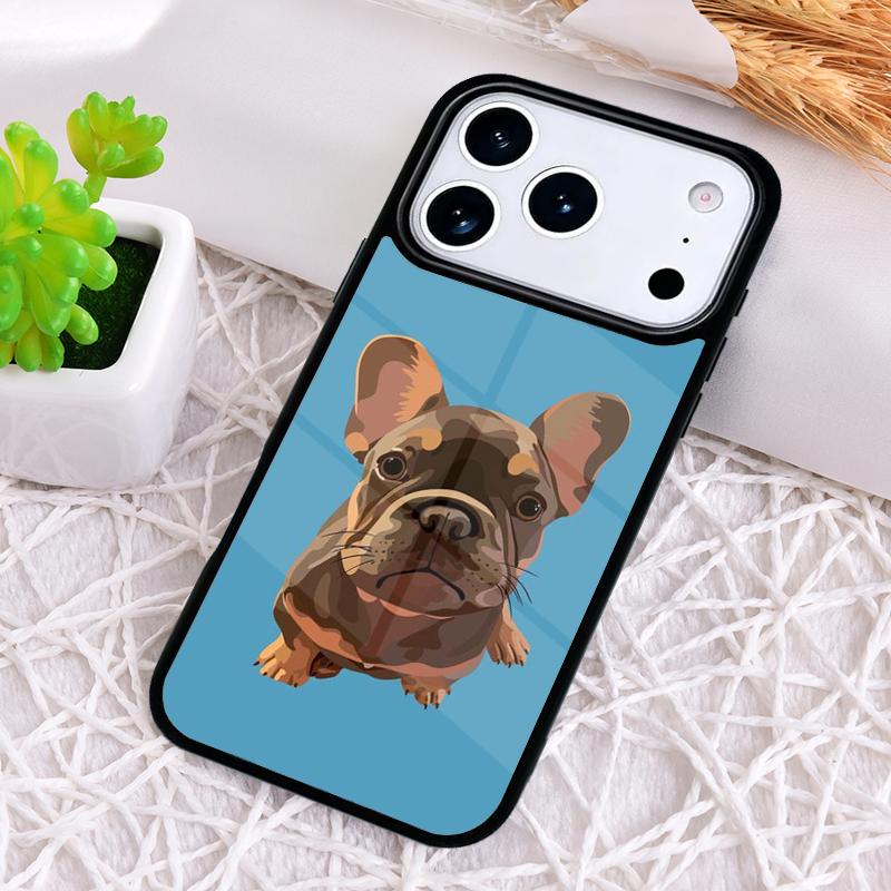 Чехол для телефона с французским бульдогом для iPhone 17 Air 16 15 11 12 14 13 Pro Max Ударопрочный чехол