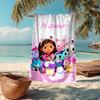Custom Name Ultra-Soft Beach Towel with Gabby's Dollhouse Theme,Ideal for Pool - Camping, Diving - Perfect Travel Essential, Vibrant Beach Towel.
