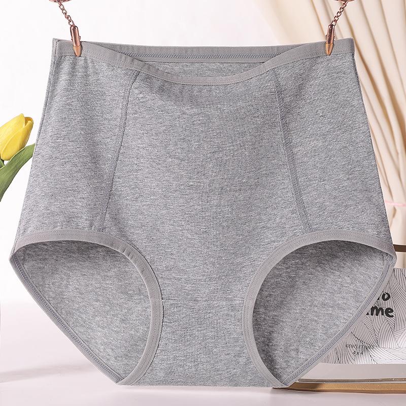 Женские трусики с высокой талией красного цвета для женщин среднего возраста и пожилых людей, большие размеры