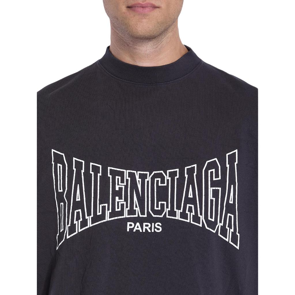 Balenciaga Paris Logo Printed Oversized T Shirt 787349TRVH58190