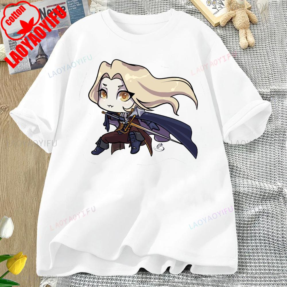 Castlevania Alucard Carmilla Printed T-shirt Tops Castlevania Alucard Street Fashion Hip Hop Casual Comfortable Personality