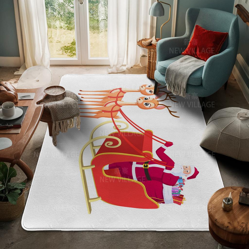 Ковер у входа в дом Домашний коврик у двери Гостиная Ванная Комната Ноги ванная комната Нескользящие коврики с водопоглощением для ванной Счастливого Рождества зима