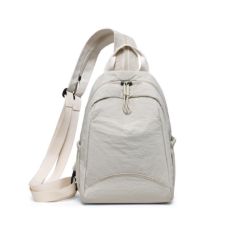 Женская сумка Многофункциональная Спортивная Большая Вместимость Однотонная Нагрудная Сумка Дорожный Рюкзак