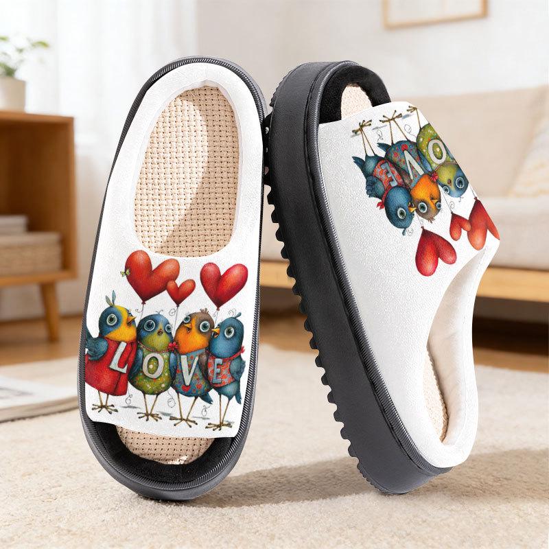 Эксклюзивные хлопковые тапочки с принтом попугаев для женщин - Коллекция Весна, Лето, Осень
