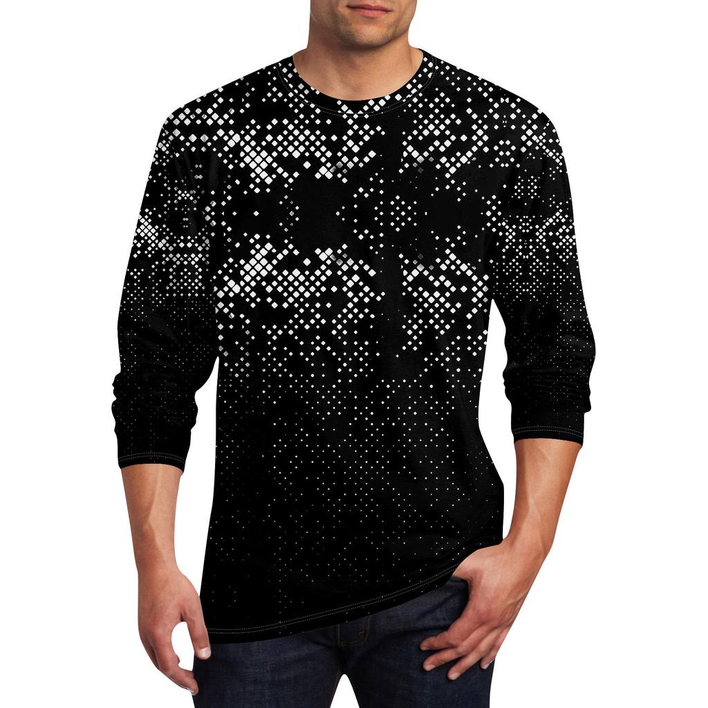 Men's T Shirt O-Neck Clothing Apparel Outdoor Long Sleeve Print Fashion Designer Vintage