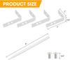 White adjustable anti-rust rain pipe fixing bracket 2 pcs