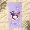 Cute Cartoon Kitten Printed Microfiber Beach Towel Quick Dry Soft Bath Towel For Kids Seaside Swimming