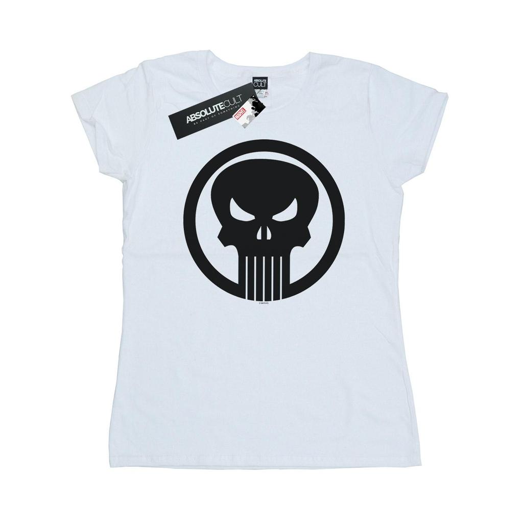 Marvel Womens/Ladies The Punisher Skull Circle Cotton T-Shirt