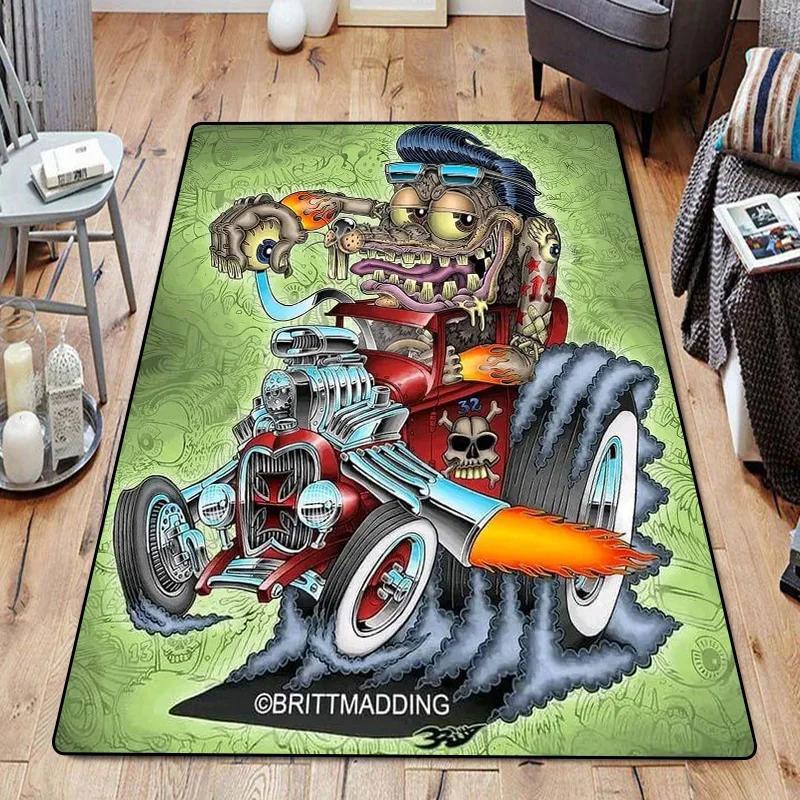 Funny Room Rugs Foot Carpets R-Rat Fink Entrance Doormat Kawaii Rug Floor Mats Bath Mat Kitchen Hallway Carpet Home Decor