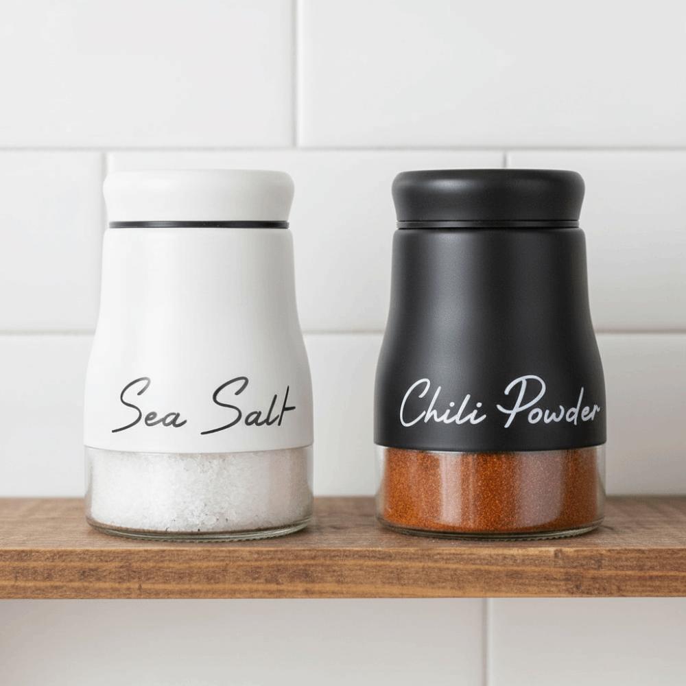 2PCS Leak-proof Salt Pepper Bottle Set Moisture-proof Seasoning Bottle BBQ Seasoning Bottle Chef