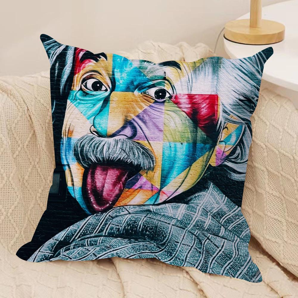 Physics EEINSTEINes Cushion Cover Soft Plush Fabric DoubleSided Printed Sofa Cushion Cover for All Seasons Home Decor Gift