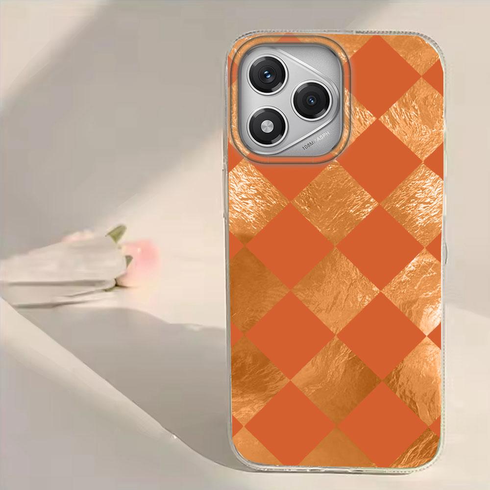 Черный клетчатый чехол-сетка для телефона Honor 400 200 90 Smart Pro Magic7 6 5 70 Lite X9a X9c X9b X8b X8a X8c X7c X7b X6c X6